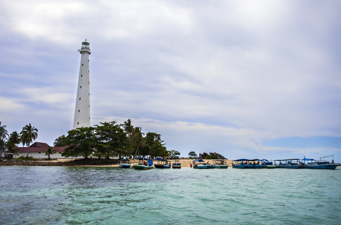 Lighthouse at Lengkuas Island, Belitung, Indonesia